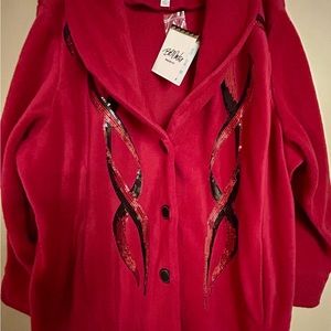 Bob Mackie classy fleece jacket